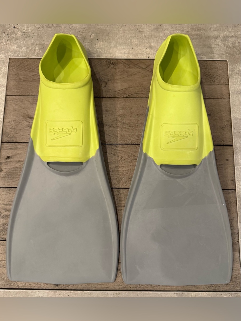 Speedo Trialon 10783 Long Blade Swim Fins XS 3-4 EU 36-37 Gray Yellow Flippers